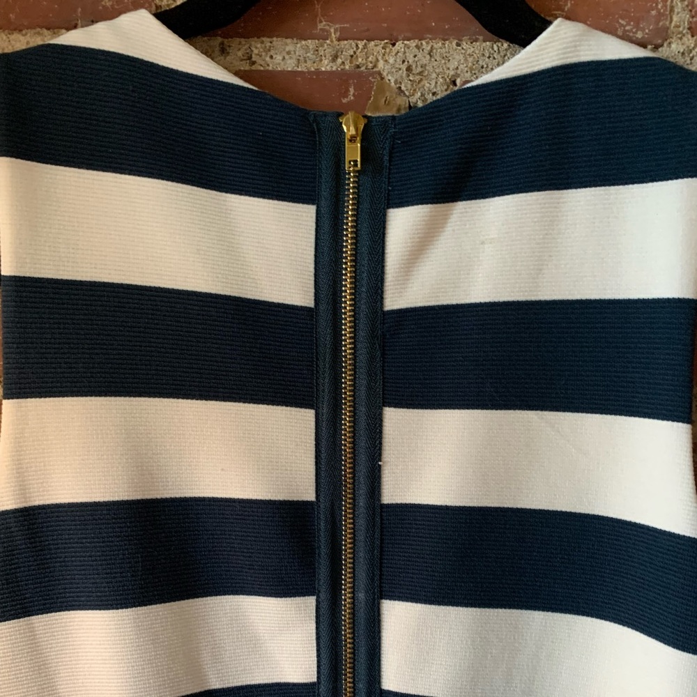 Navy and white striped cocktail dress - Picture 5 of 5